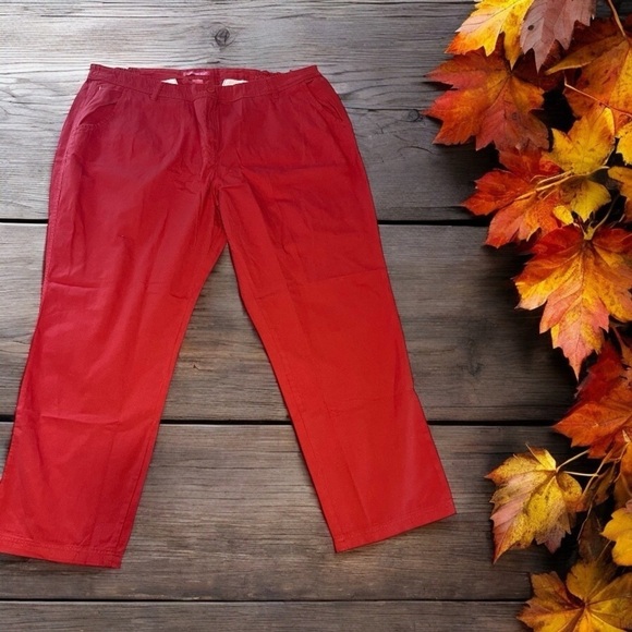 Woman Within Women's Size 24W Natural Fit Salmon Colored Pants NWOT - Picture 1 of 10